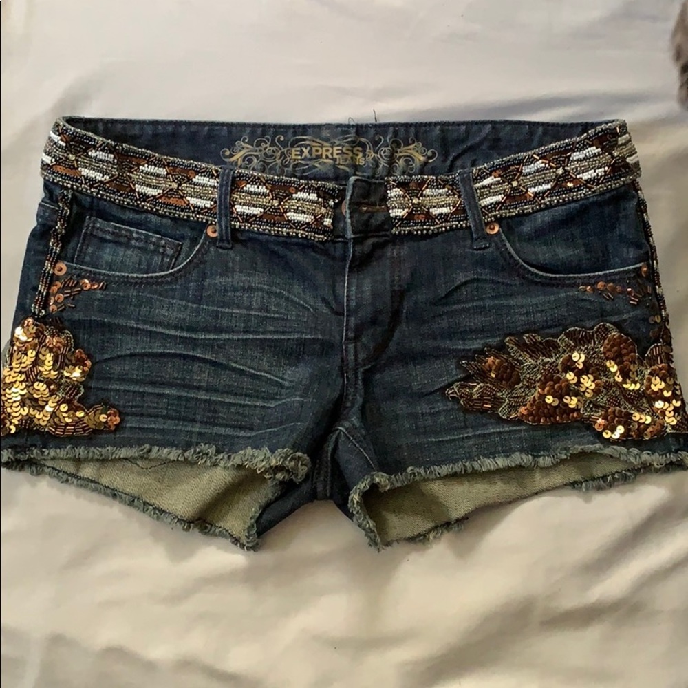 Express beaded shorts! EUC